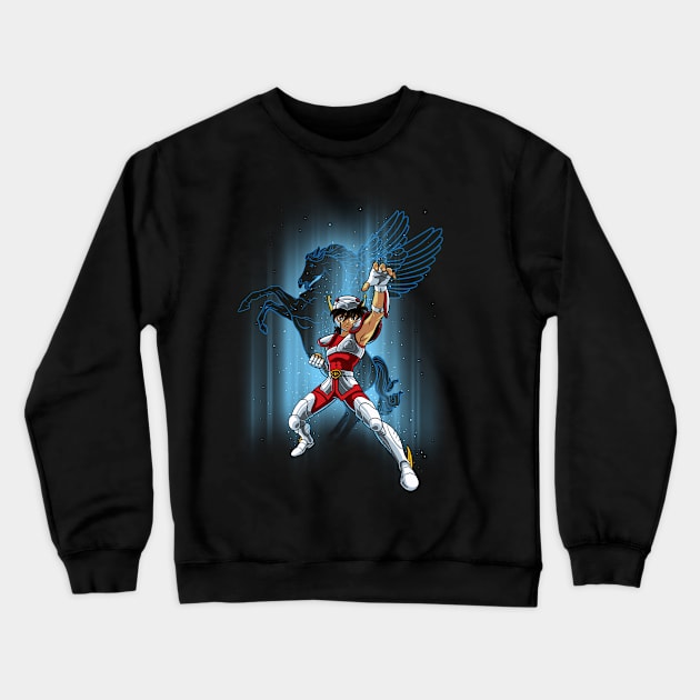 Seiya of Pegasus Crewneck Sweatshirt by felipebatista